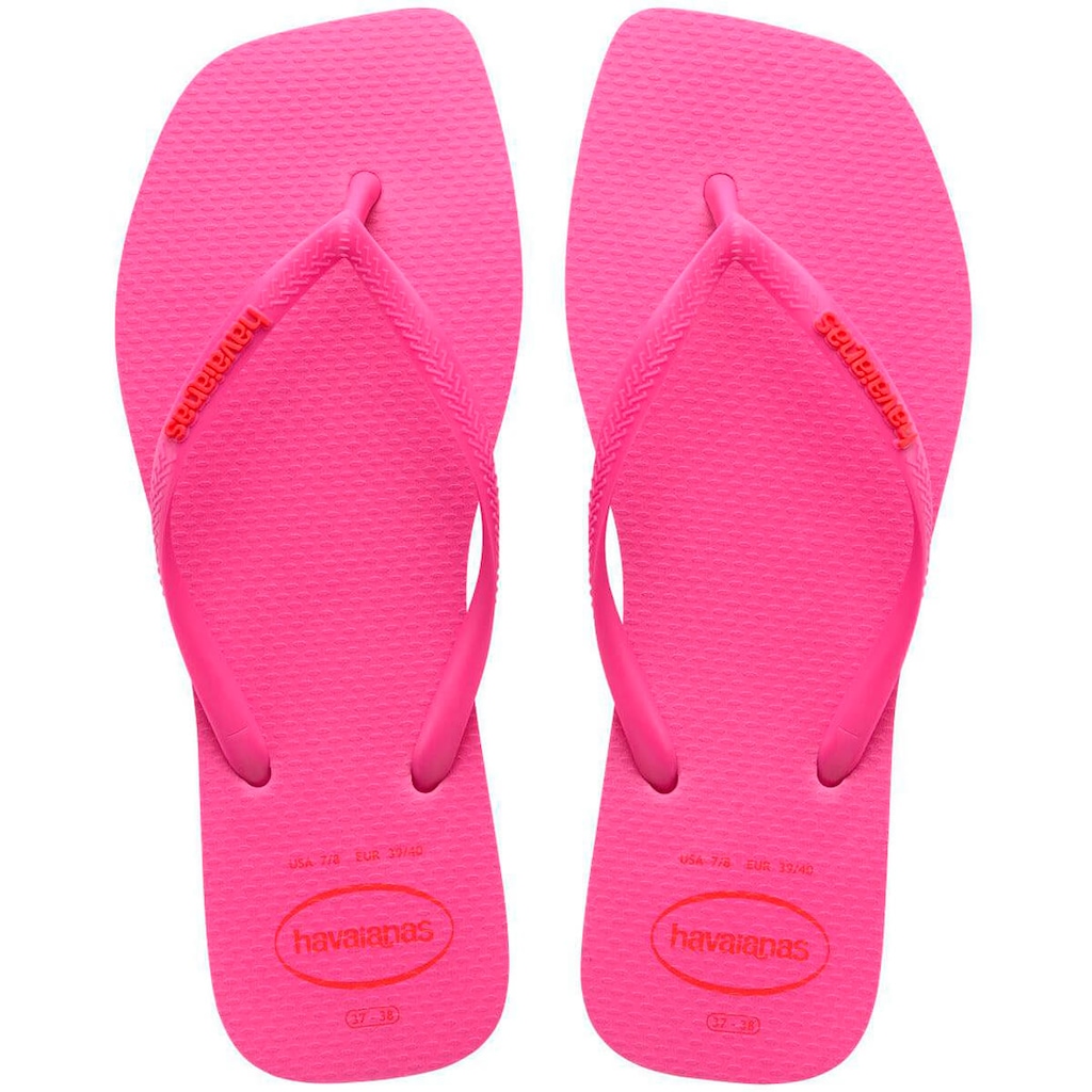 Chinelo Havaianas Slim Square Logo Pop Up Feminino