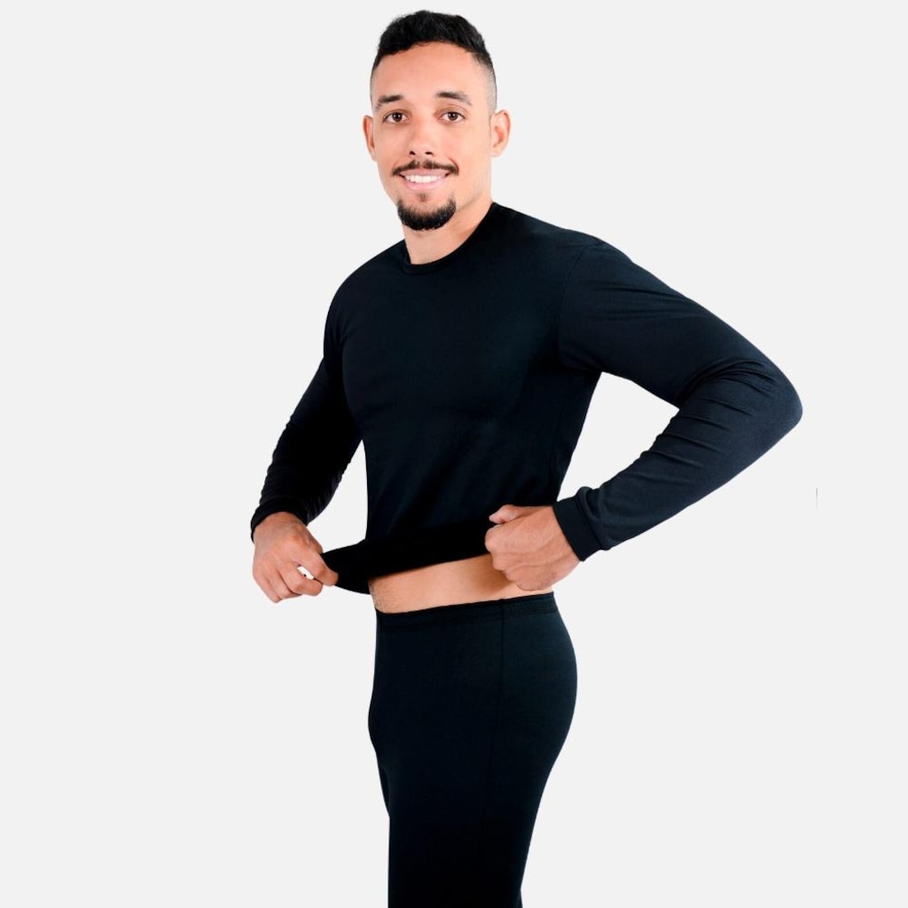 Imagem 3 do produto Conjunto Térmico Masculina Segunda Pele Roupas Térmicas Frio Extremo Thermo Tec 250g