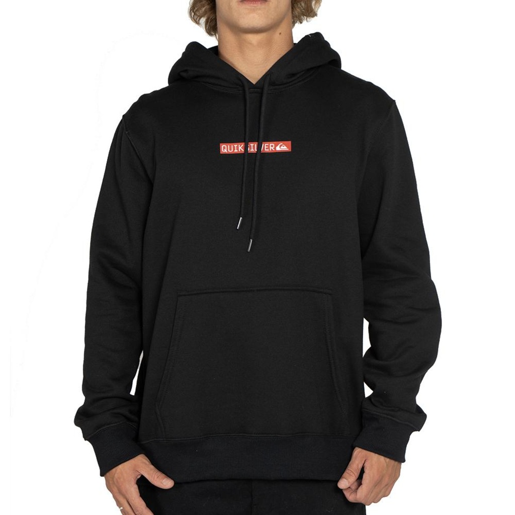 Blusão de Moletom Masculino Quiksilver Canguru Clicker Logo DNA WT25