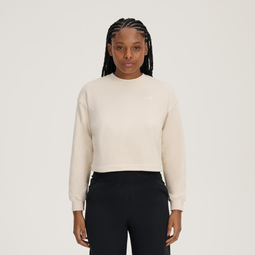 Blusão Cropped Feminino New Balance Athletics Small Logo