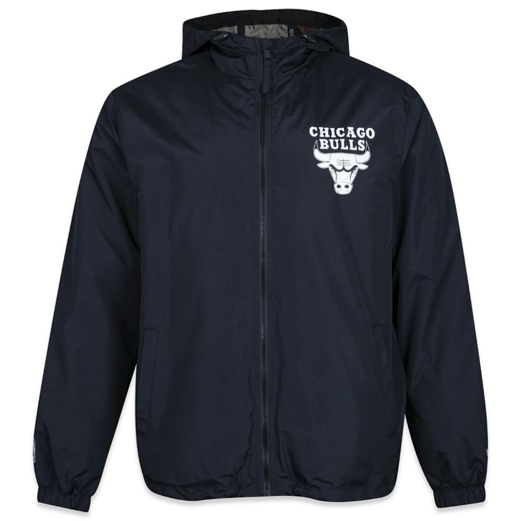 Jaqueta Corta Vento Masculina New Era Chicago Bulls Camuflada