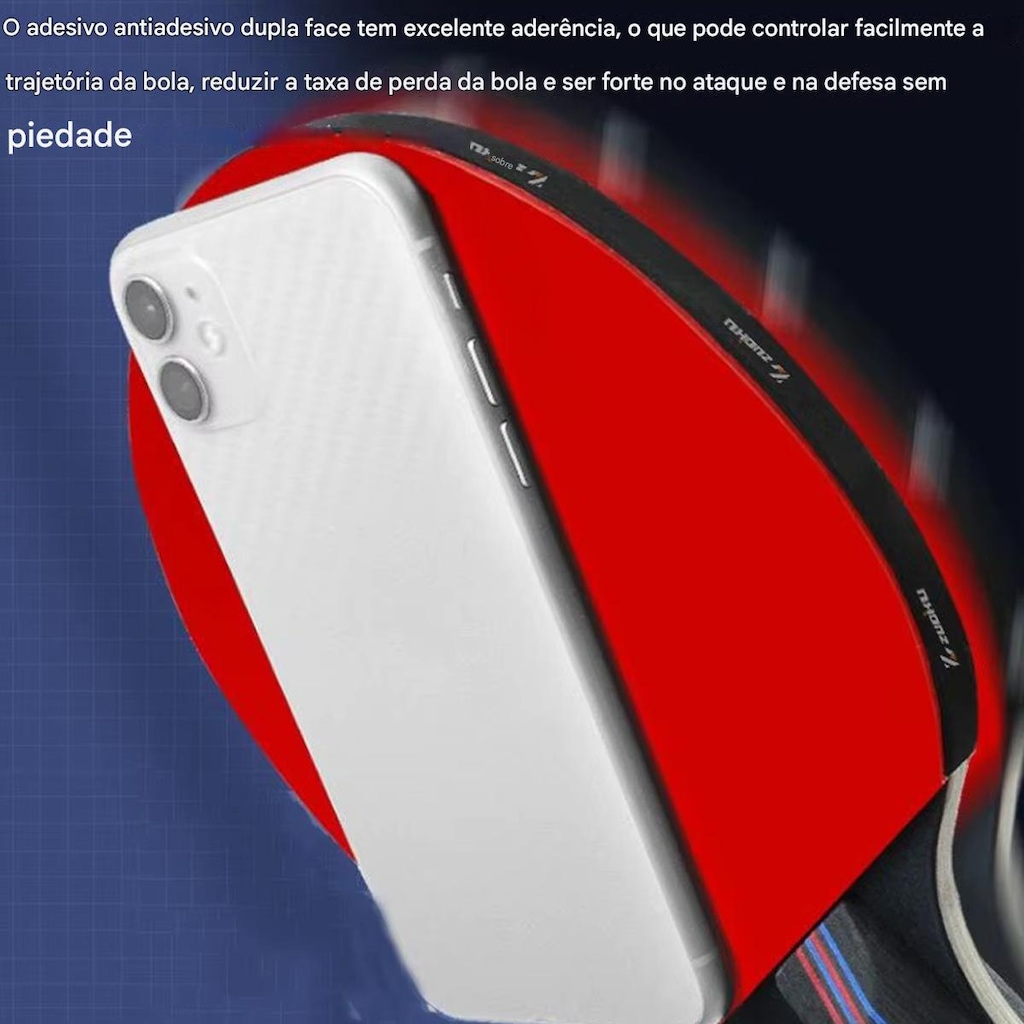 Imagem 4 do produto Raquete de Tênis de Mesa Gold Sports Zuoko 5 Estrelas Profissional com Raqueteira