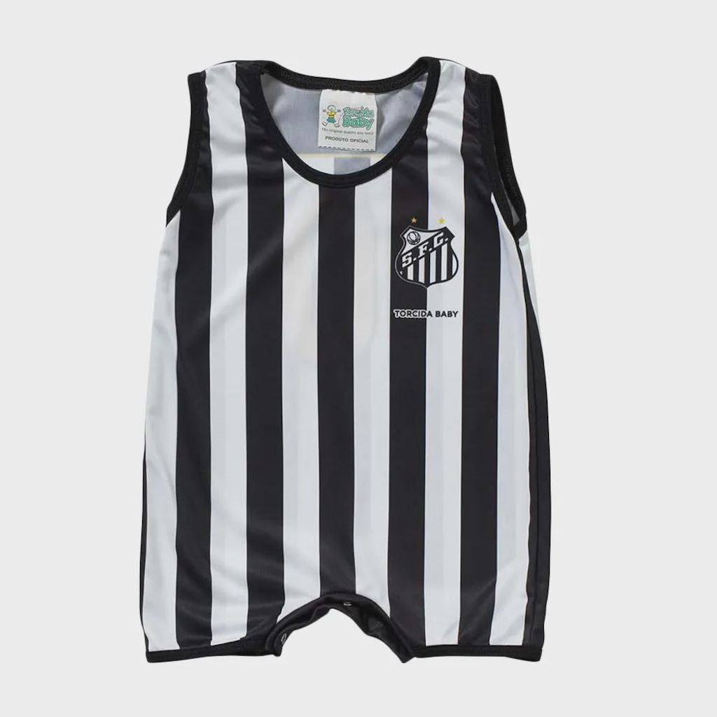 Macacão Infantil Torcida Baby Santos Sublimado