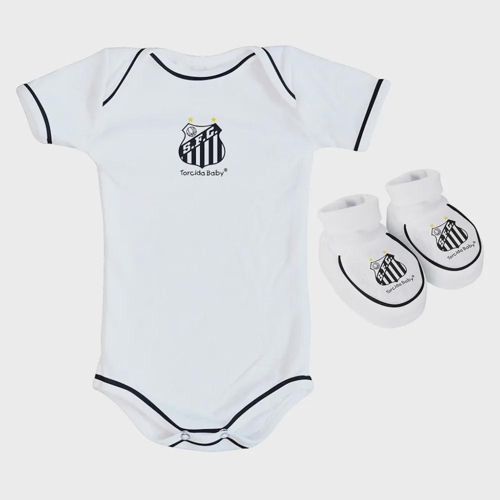 Kit Infantil Torcida Baby Santos 2 Peças