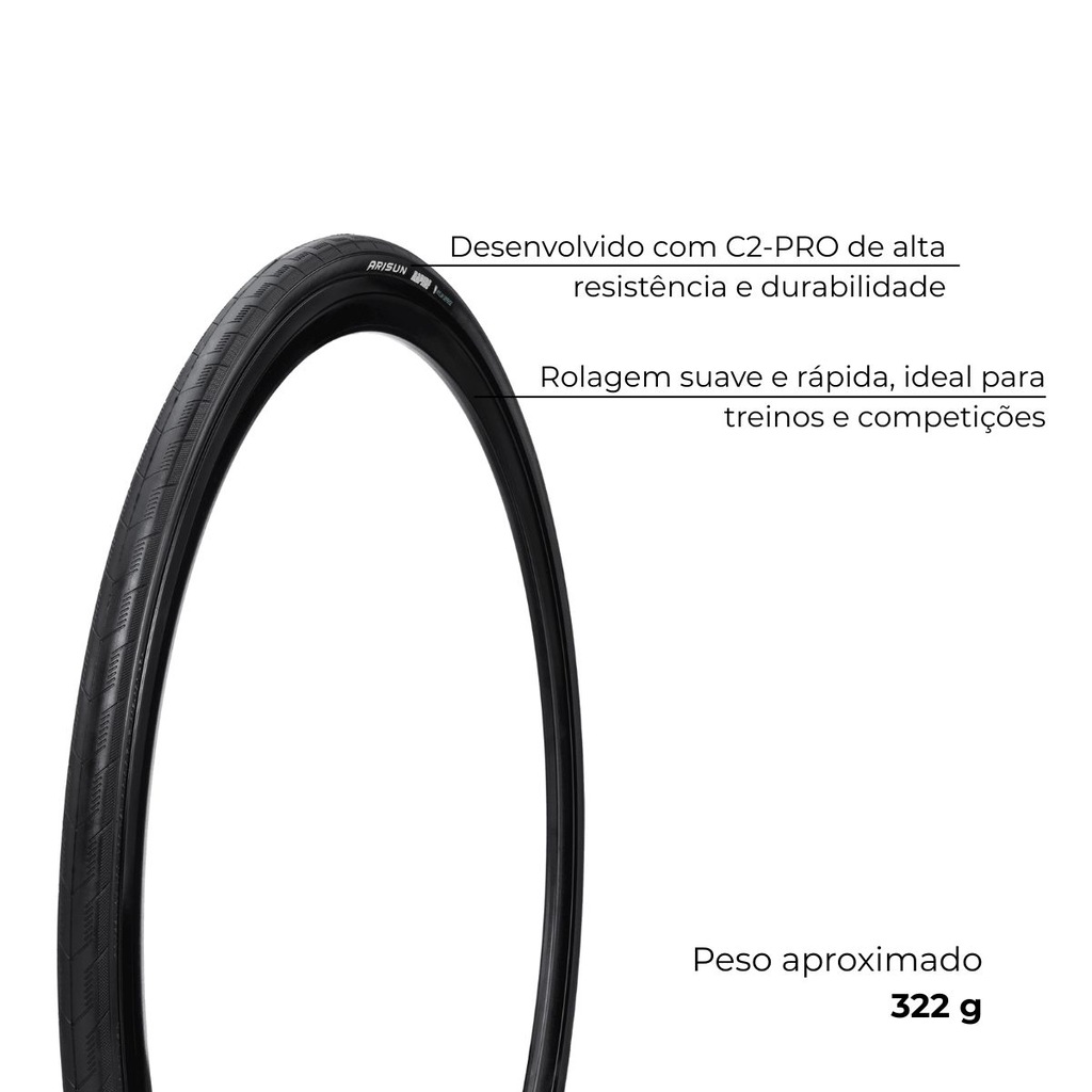 Imagem 2 do produto Par de Pneu Arisun 700 x 28 bike Speed Rapide Kevlar 60 Tpi