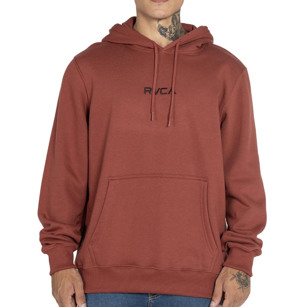 Blusão de Moletom Canguru Masculino RVCA Tonally 270G WT25