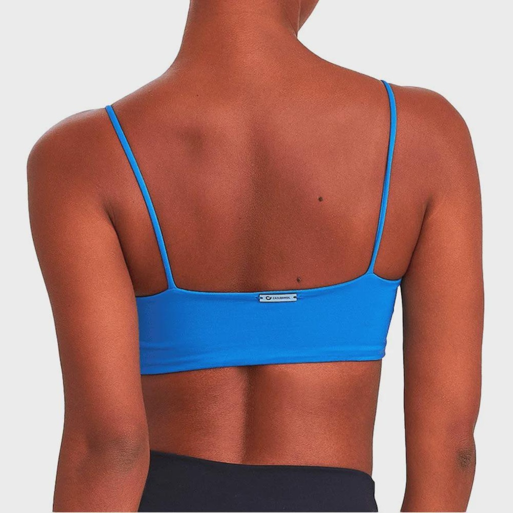 Imagem 2 do produto Top Fitness Feminino Caju Brasil Classic Sportive Azul Oceano