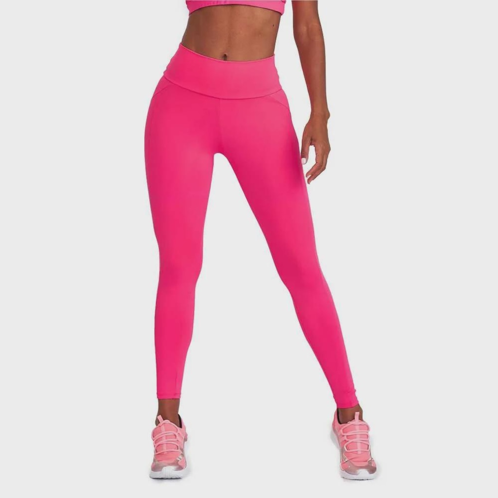 Calça Legging Feminina Caju Brasil Nakay Recortes Pink