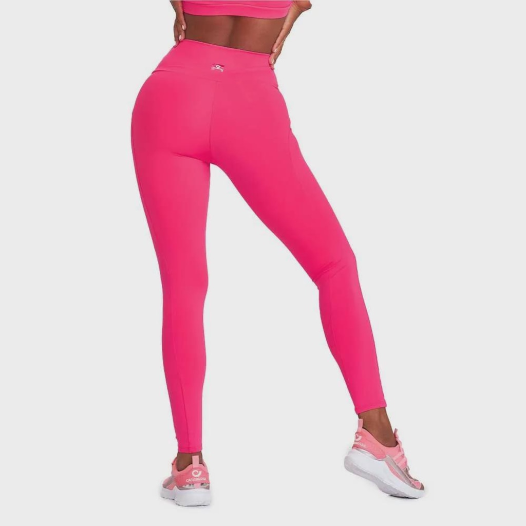 Imagem 2 do produto Calça Legging Feminina Caju Brasil Nakay Recortes Pink