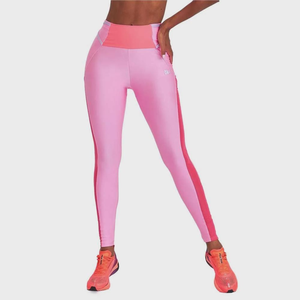 Calça Legging Feminina Caju Brasil Identidade Rosa Glossy