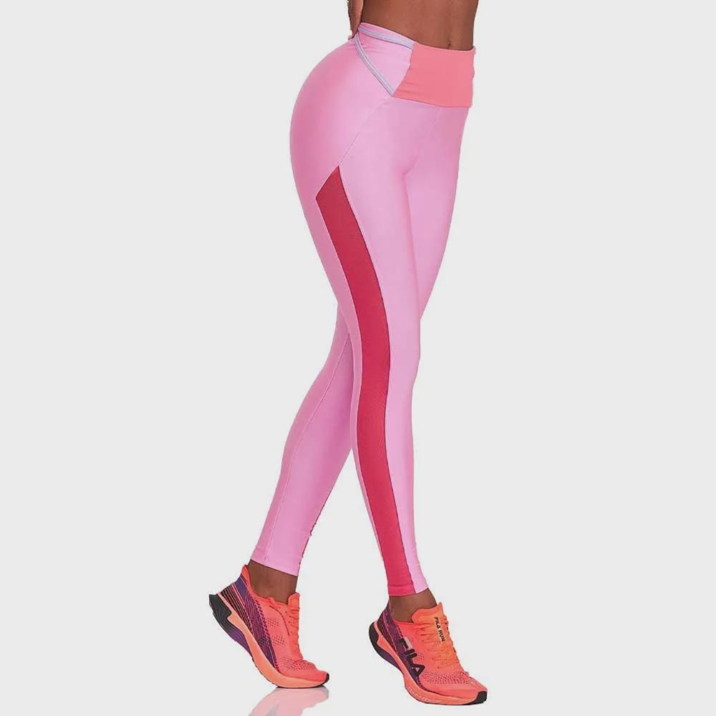 Imagem 2 do produto Calça Legging Feminina Caju Brasil Identidade Rosa Glossy
