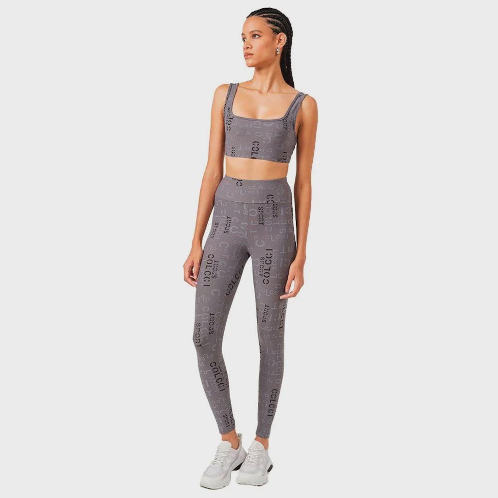 Conjunto Feminino Colcci Top E Calça Legging Jacquard