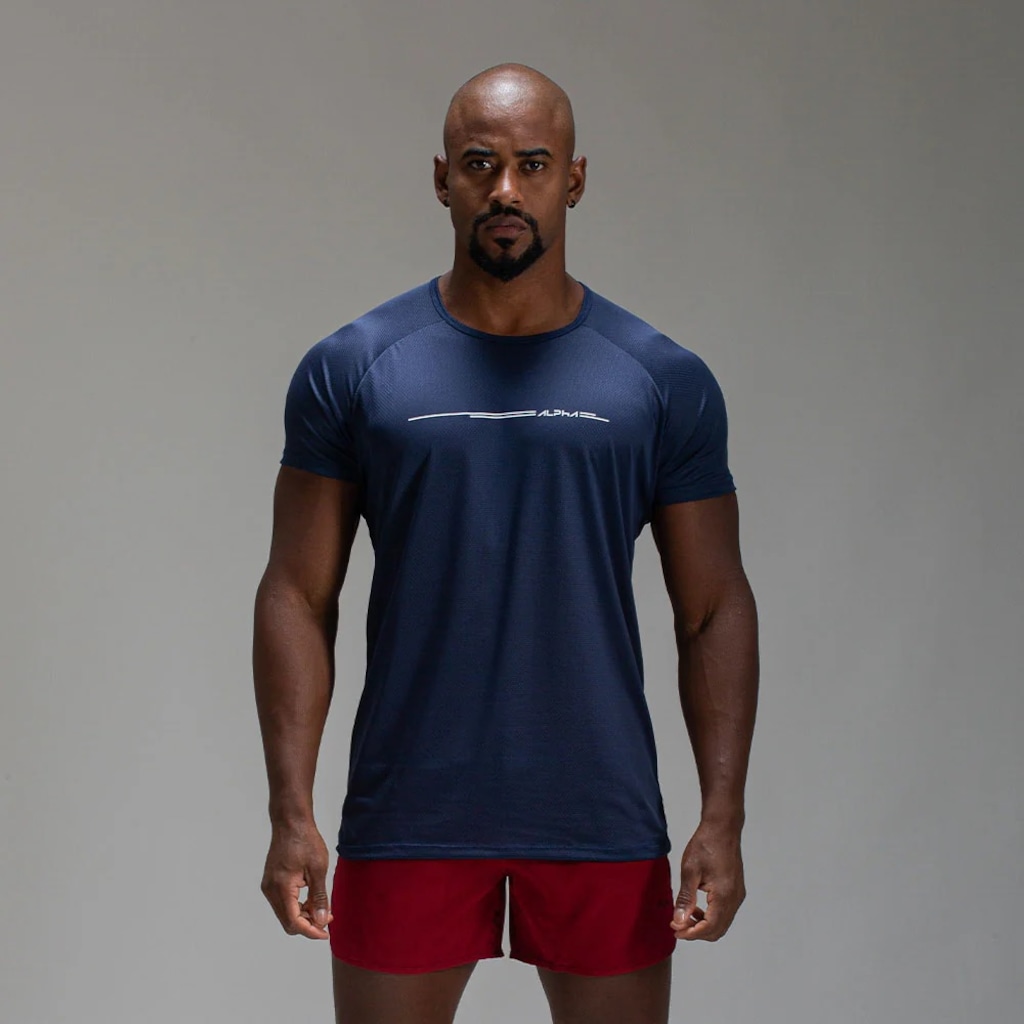 Camiseta Alpha Co Dry Fit Line Move Ashir Masculina