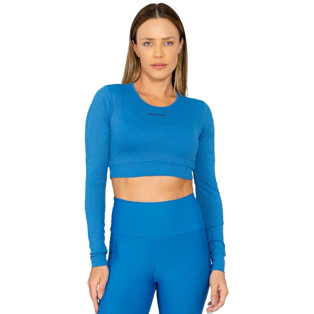 Blusa Cropped Feminina Run More Highlines