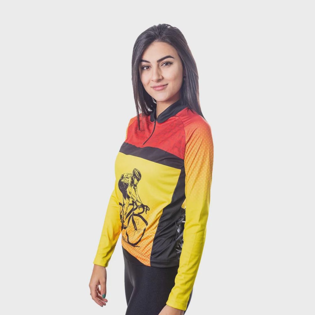 Imagem 2 do produto Camisa de Ciclismo Feminina Headt Manga Longa