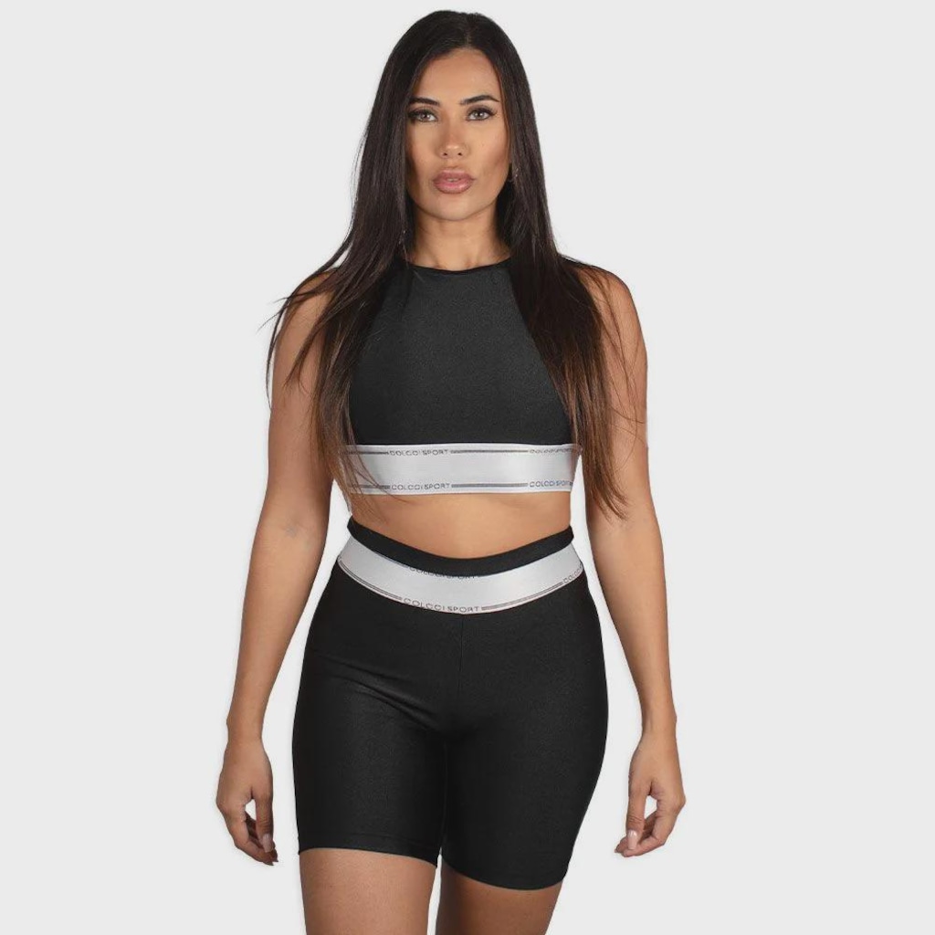 Conjunto Feminino Colcci Top E Bermuda Sport