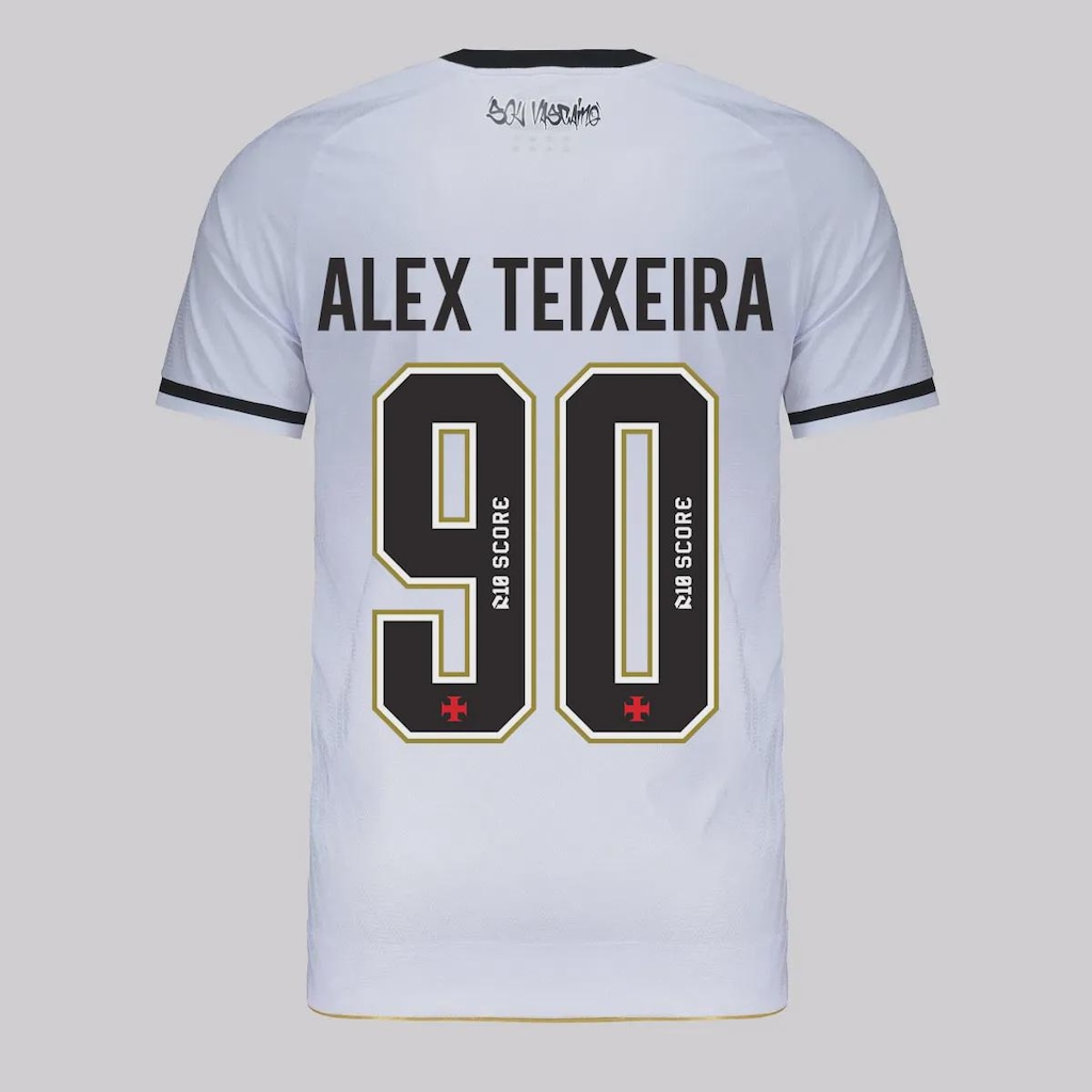 Camisa do Vasco II 2025 90 Alex Teixeira Kappa Masculina