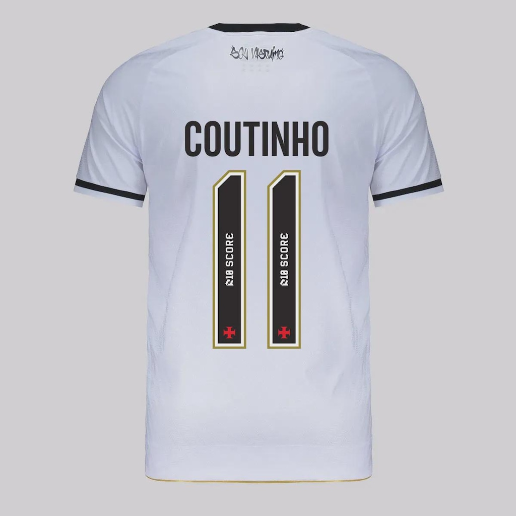 Camisa do Vasco II 2025 11 Coutinho Kappa Masculina