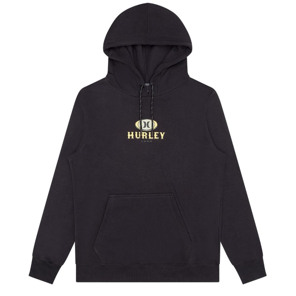 Blusão de Moletom Masculino Hurley Canguru Retro Waves