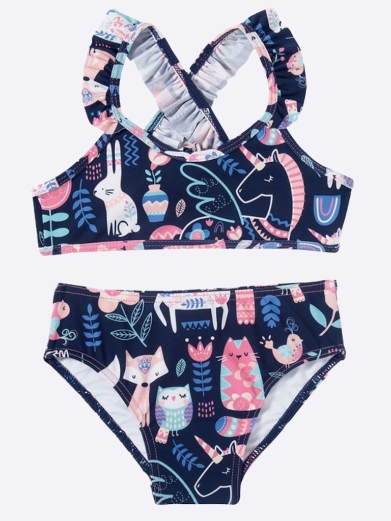 Biquíni Infantil Tip Top Kids Praia Unicórnio