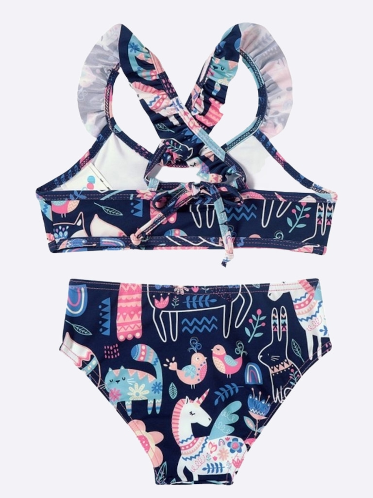 Imagem 2 do produto Biquíni Infantil Tip Top Kids Praia Unicórnio