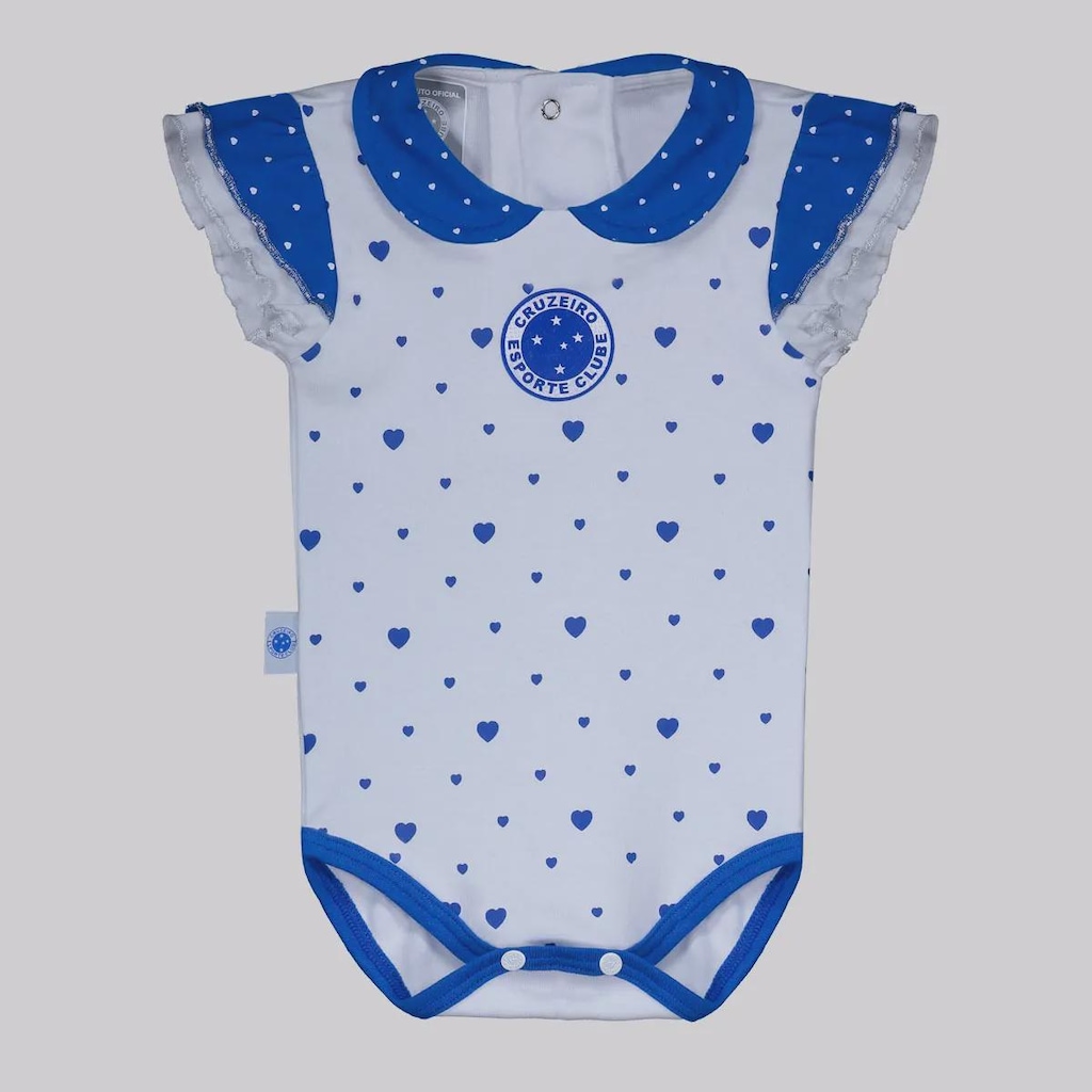 Body do Cruzeiro Futfanatics Corações Infantil