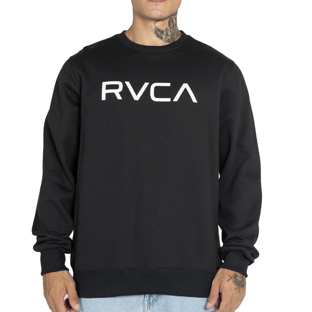 Blusão de Moletom Masculino RVCA Careca Big RVCA Crew