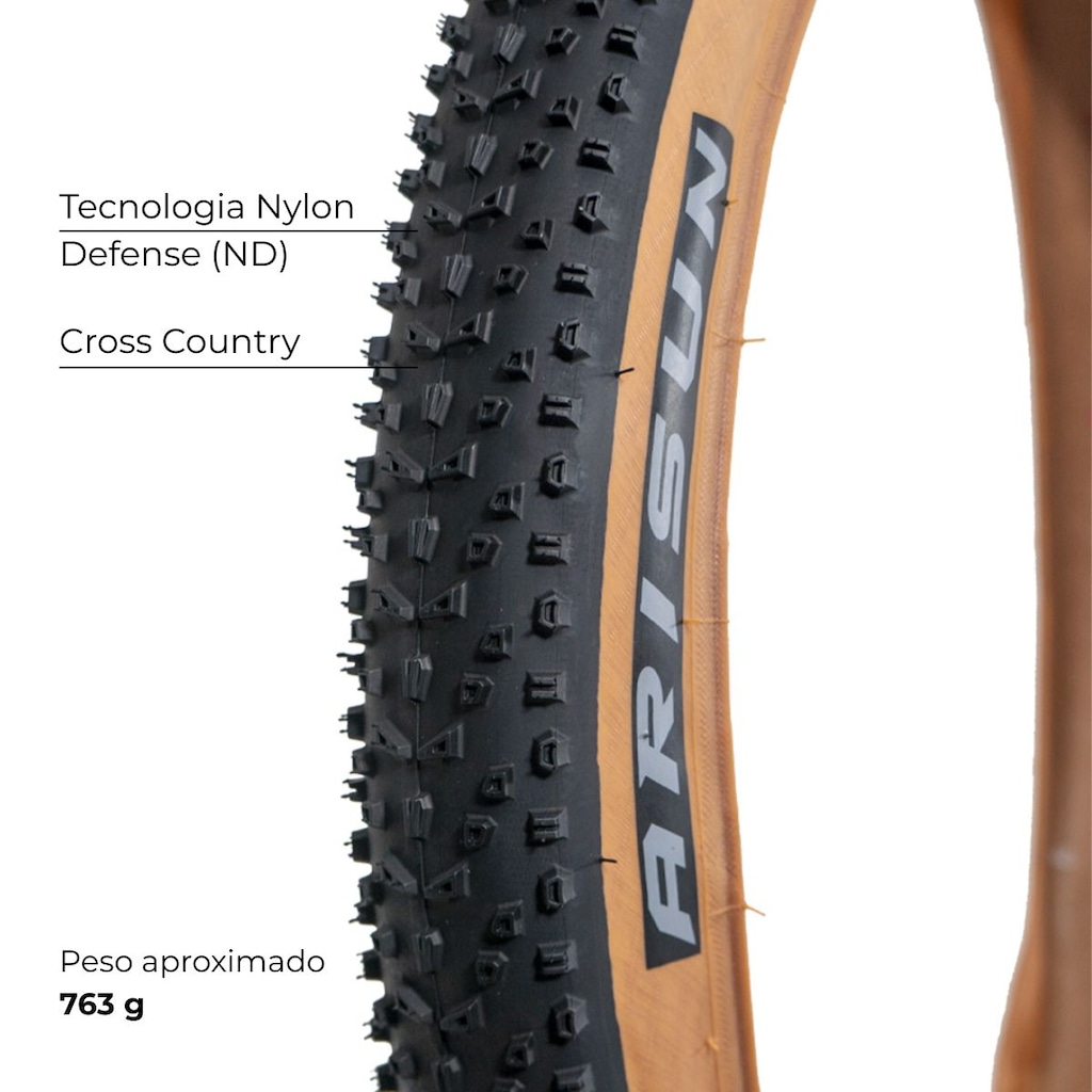 Imagem 3 do produto Pneu Arisun 29 x 2.25 bike MTB Mount Cook Kevlar creme