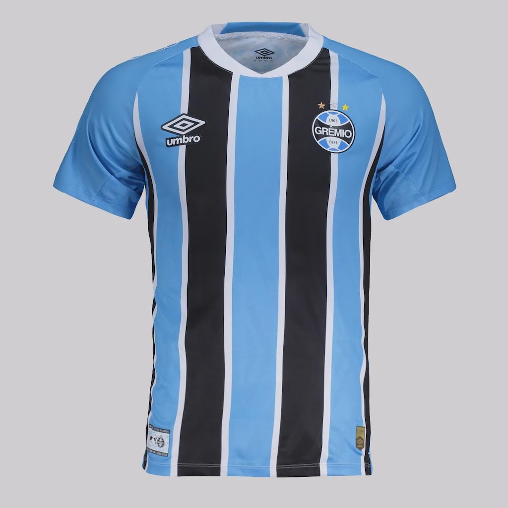Camisa do Grêmio Umbro I 2025 Jogador Patch Sul-Americana Masculina