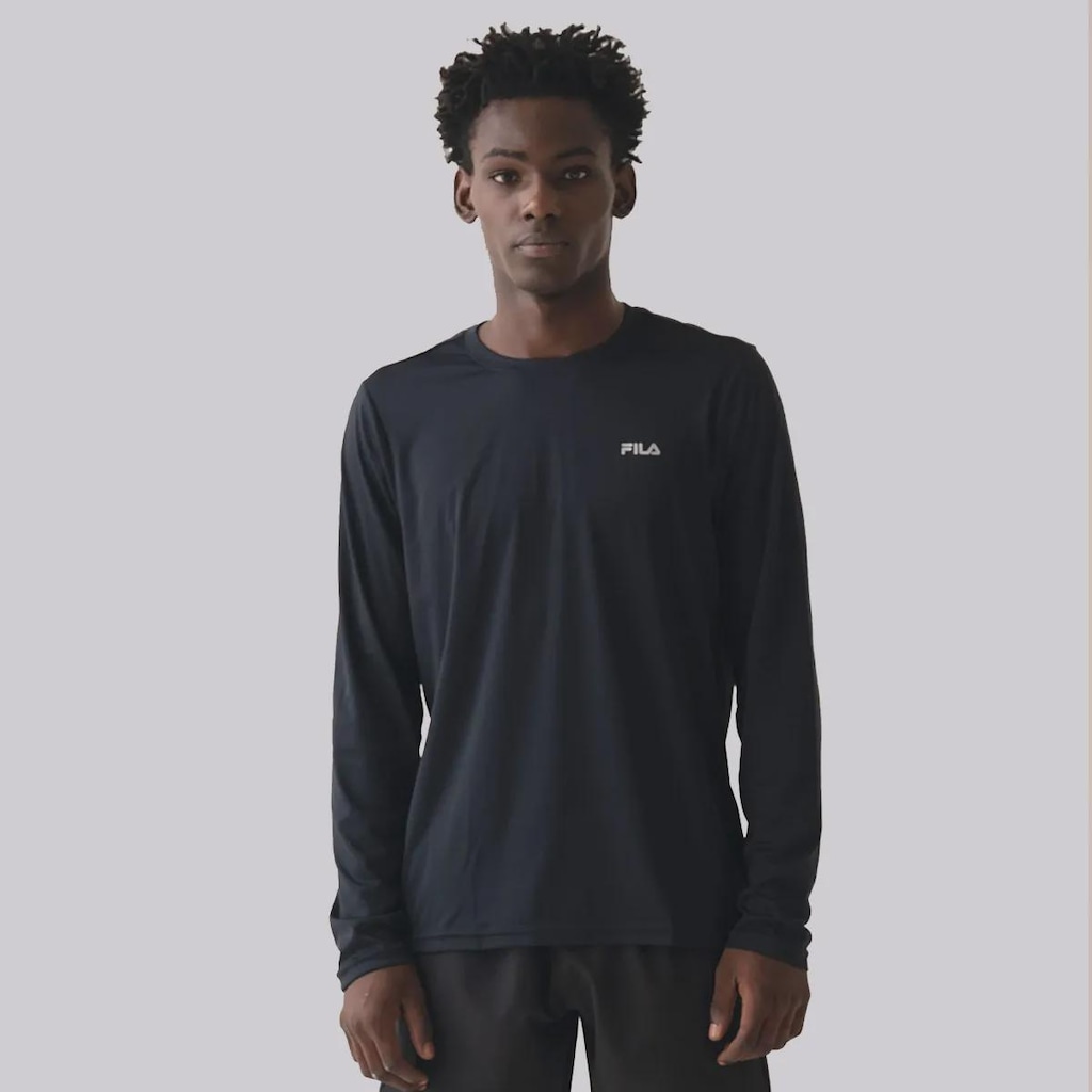 Camiseta Fila Basic Sports Manga Longa Masculina