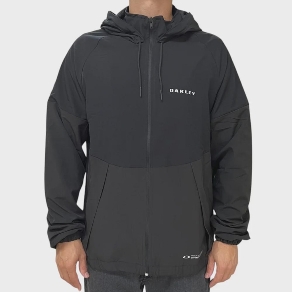 Jaqueta Corta Vento Masculina Oakley Windbreaker Blackout