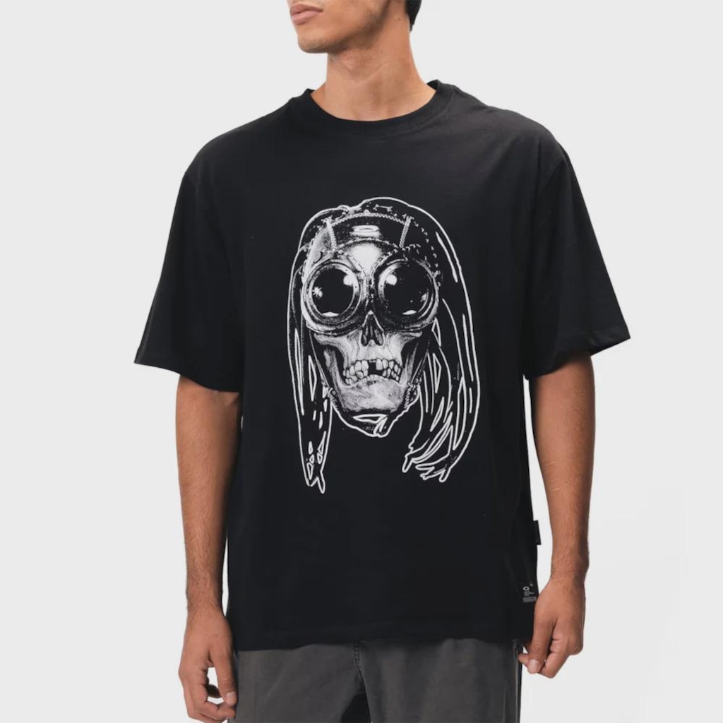 Camiseta Masculina Oakley Skull Medusa Blackout