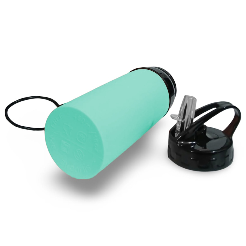 Imagem 3 do produto Garrafa de Silicone Gold SportsTracker Retrátil Dobrável 500ml