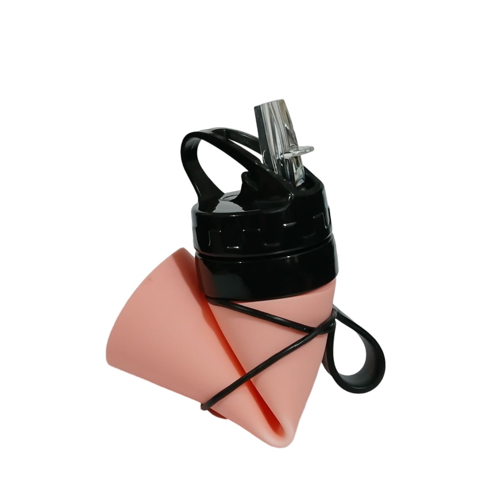 Garrafa de Silicone Gold SportsTracker Retrátil Dobrável 500ml