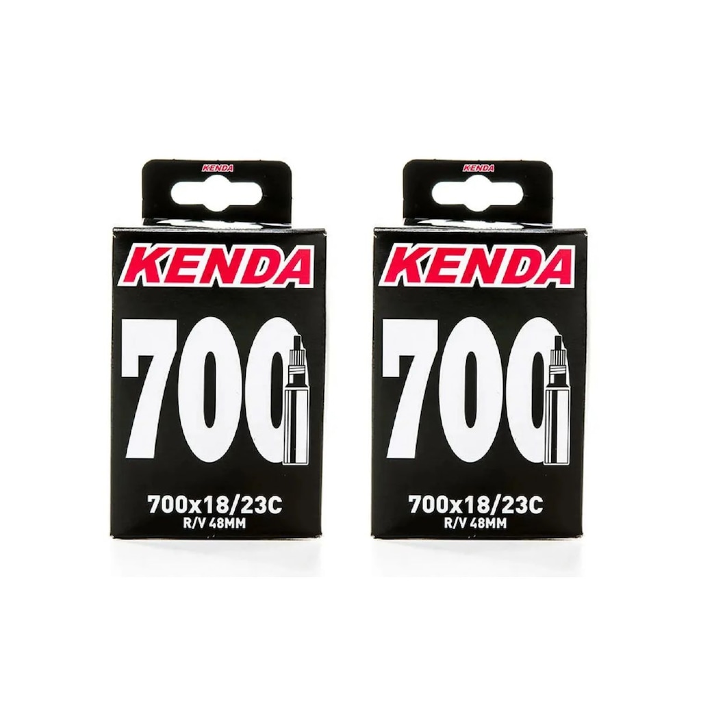 Par Câmara de ar Kenda 700 x 18/23 bico fino 48 mm removível