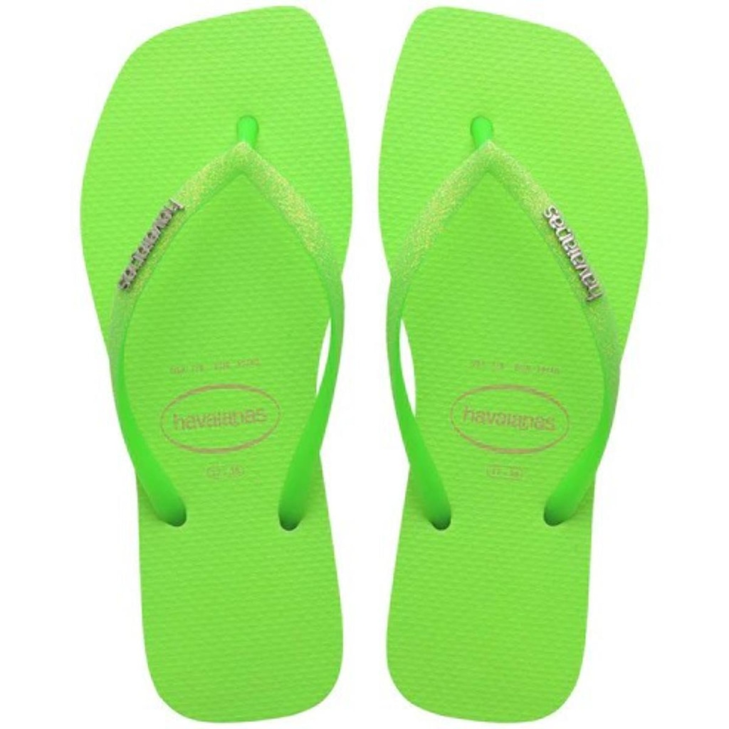 Chinelo Havaianas Slim Square Glitter Neon Feminino