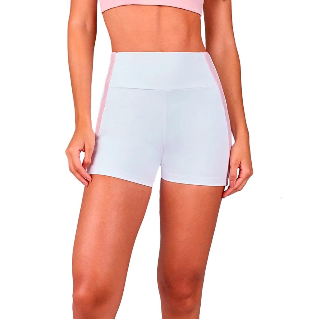 Bermuda Alto Giro Mini Recortes Feminina