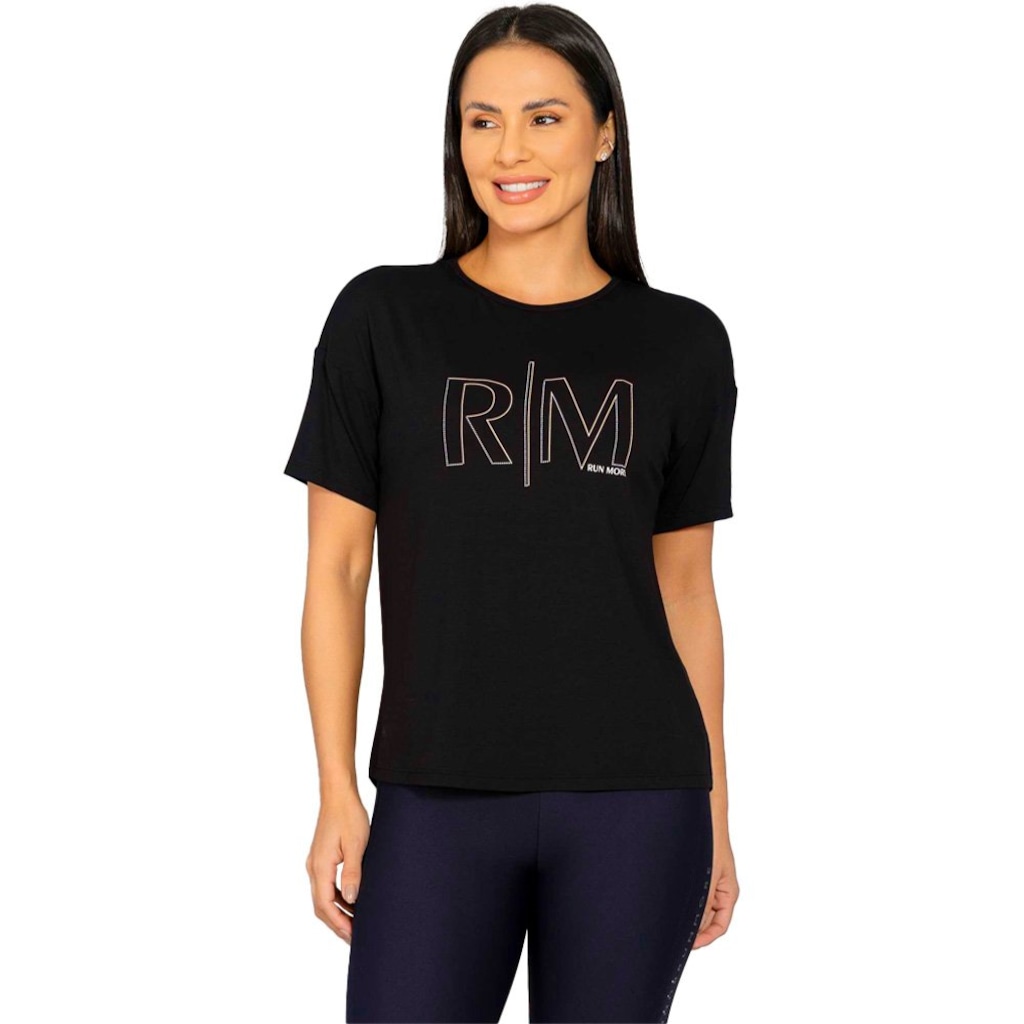 Camiseta Run More Alongada Feminina
