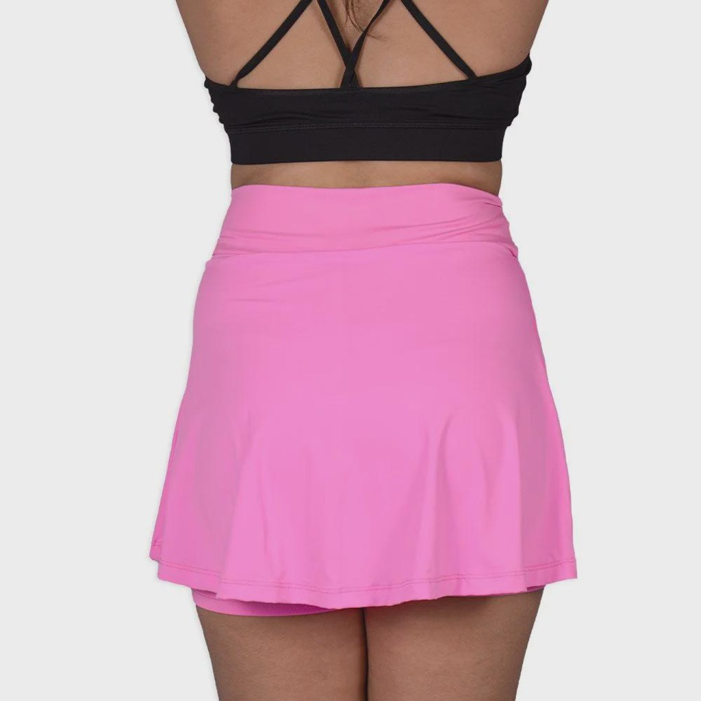 Imagem 2 do produto Short Saia Feminino Caju Brasil Classic Rosa Glossy