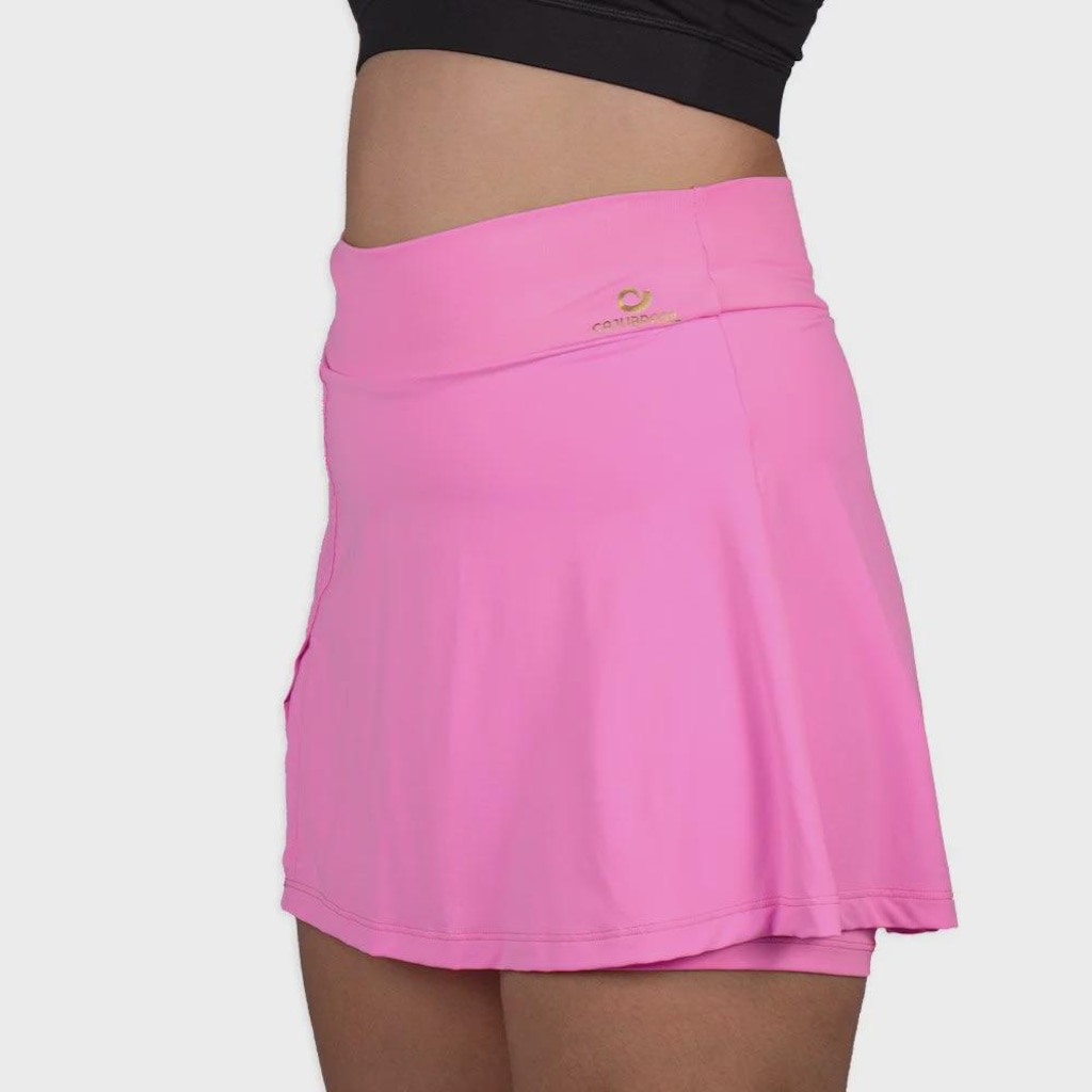 Imagem 3 do produto Short Saia Feminino Caju Brasil Classic Rosa Glossy