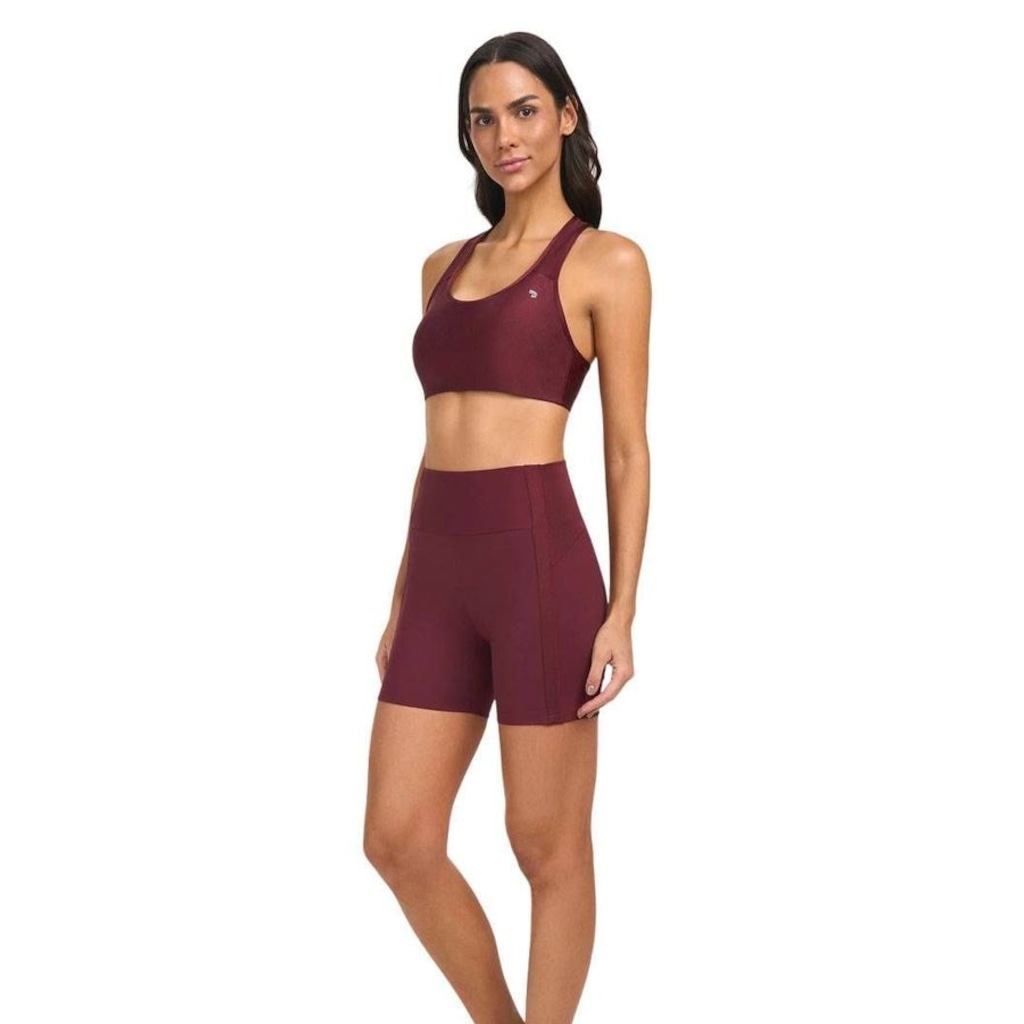 Bermuda Feminina Alto Giro Recortes Shine