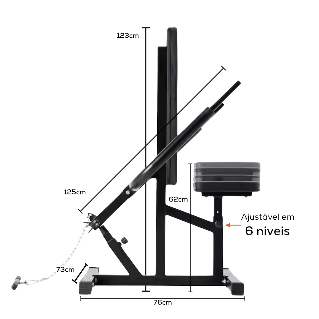 Imagem 3 do produto Máquina Tríceps Articulado Yangfit Com Barra para Bíceps