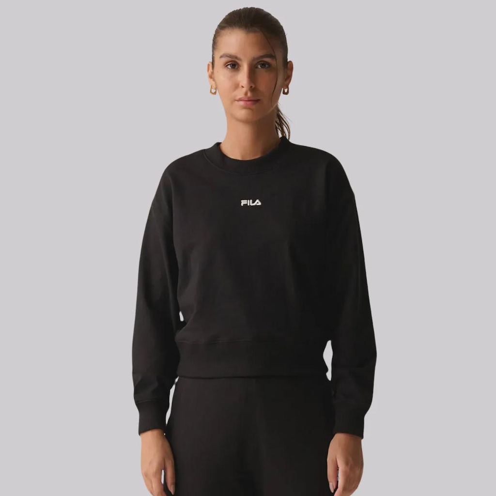 Blusão de Moletom Feminino Fila Comfort Classic Light sem Capuz