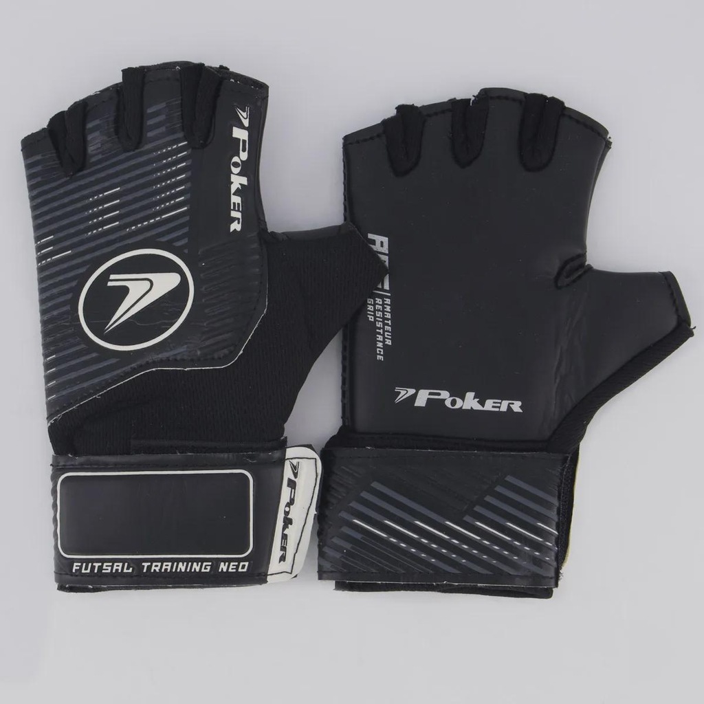 Luva de Goleiro Futsal Poker Training Neo Adulto