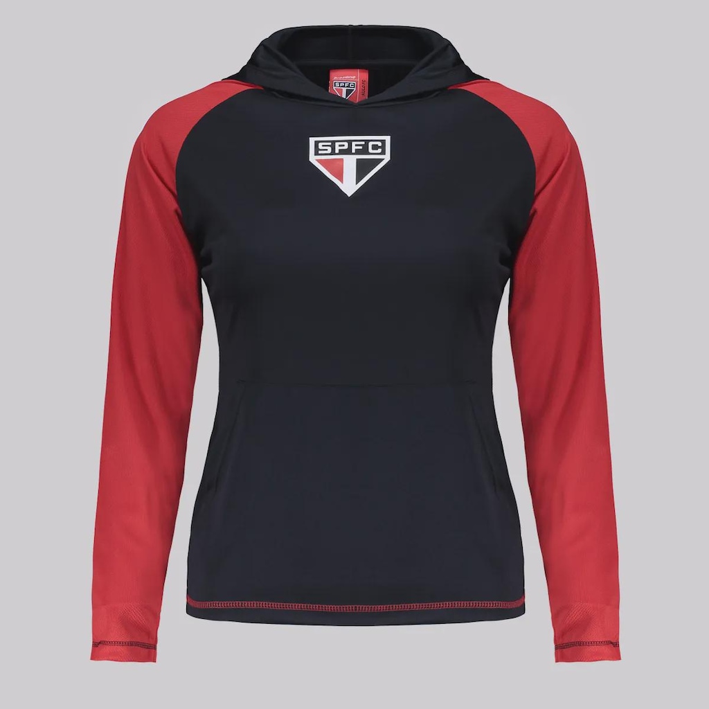 Camisa do São Paulo Manga Longa Laçado Braziline Feminina