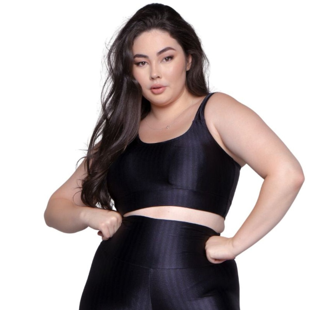 Top Fitness Plus Size New Zig 3D Vekyo com Bojo Removível