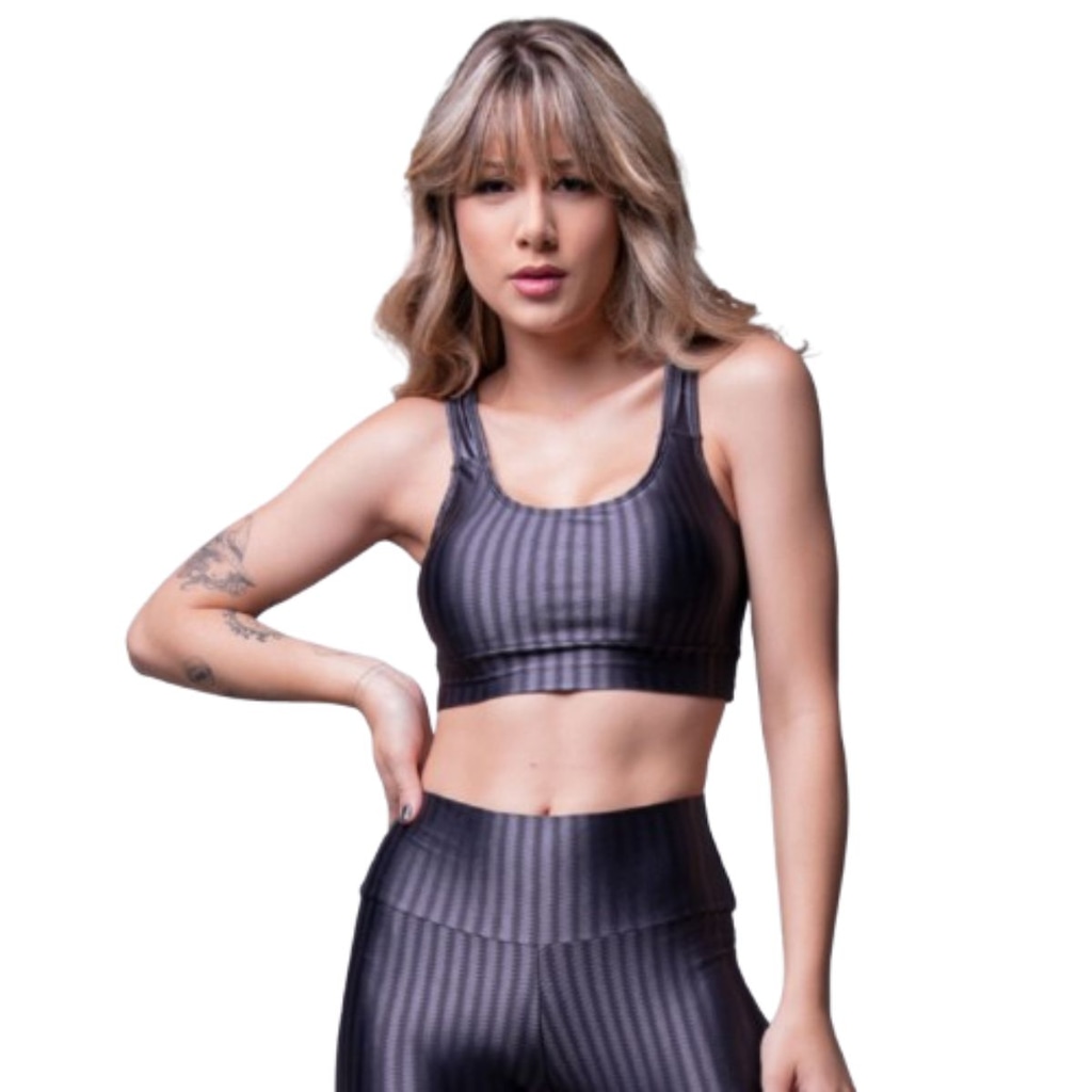 Top Fitness New Zig 3D Vekyo com Bojo Removível Feminino