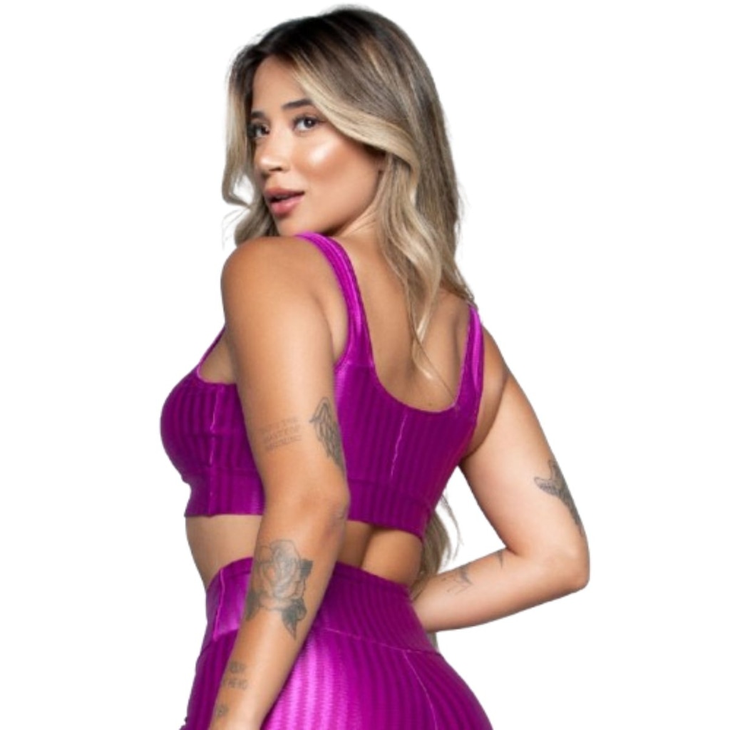 Imagem 2 do produto Top Fitness New Zig 3D Vekyo com Bojo Removível Feminino