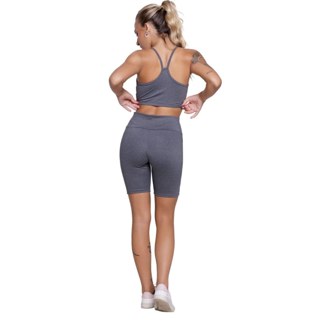 Imagem 2 do produto Conjunto Top Alça Fina e Bermudinha Suplex Vekyo