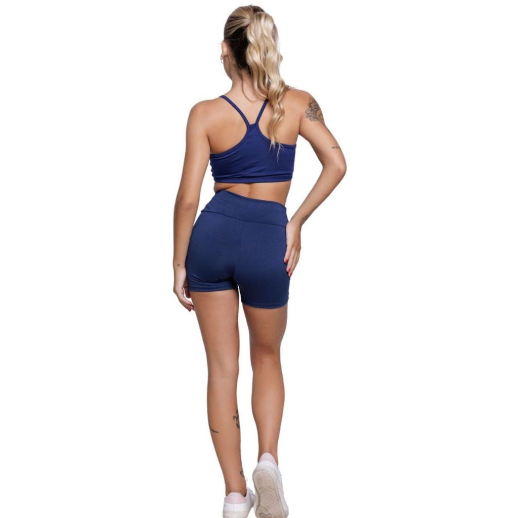 Imagem 2 do produto Conjunto Top Alça Fina sem Bojo e Short Suplex Vekyo Feminino